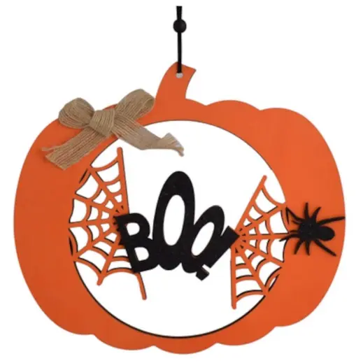 Halloween Pumpkin & Spider Decoration - Main